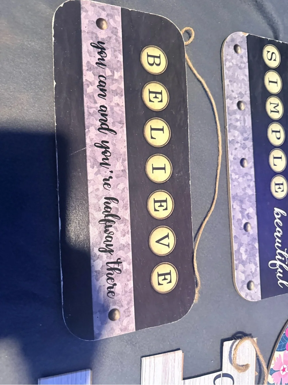 Best Mom Ever Floral Wall Sign - Pink & Blue
